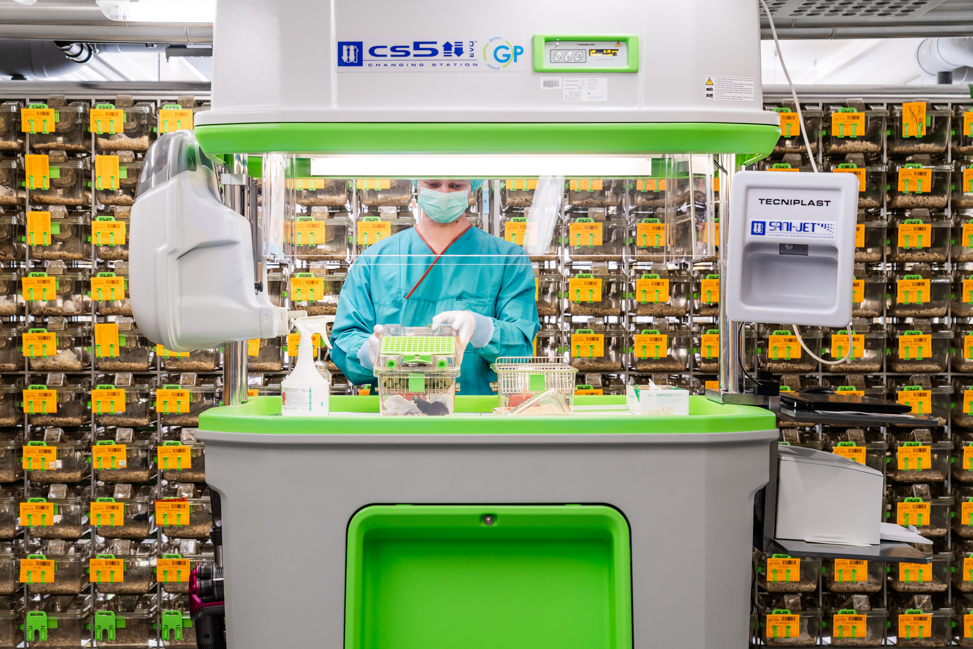 Science & Research Photography of scientist in animal facility
