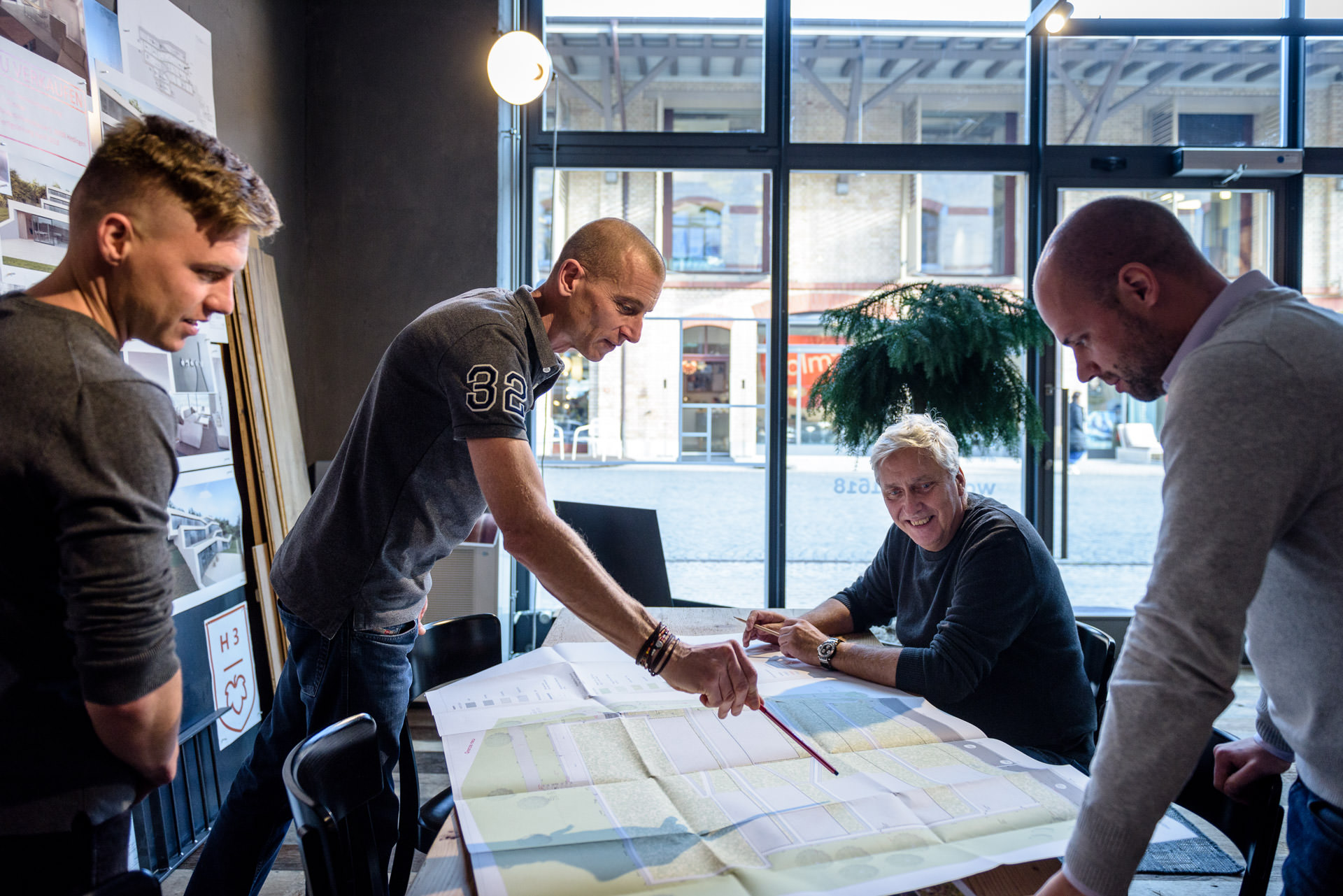 Meeting over construction plans.