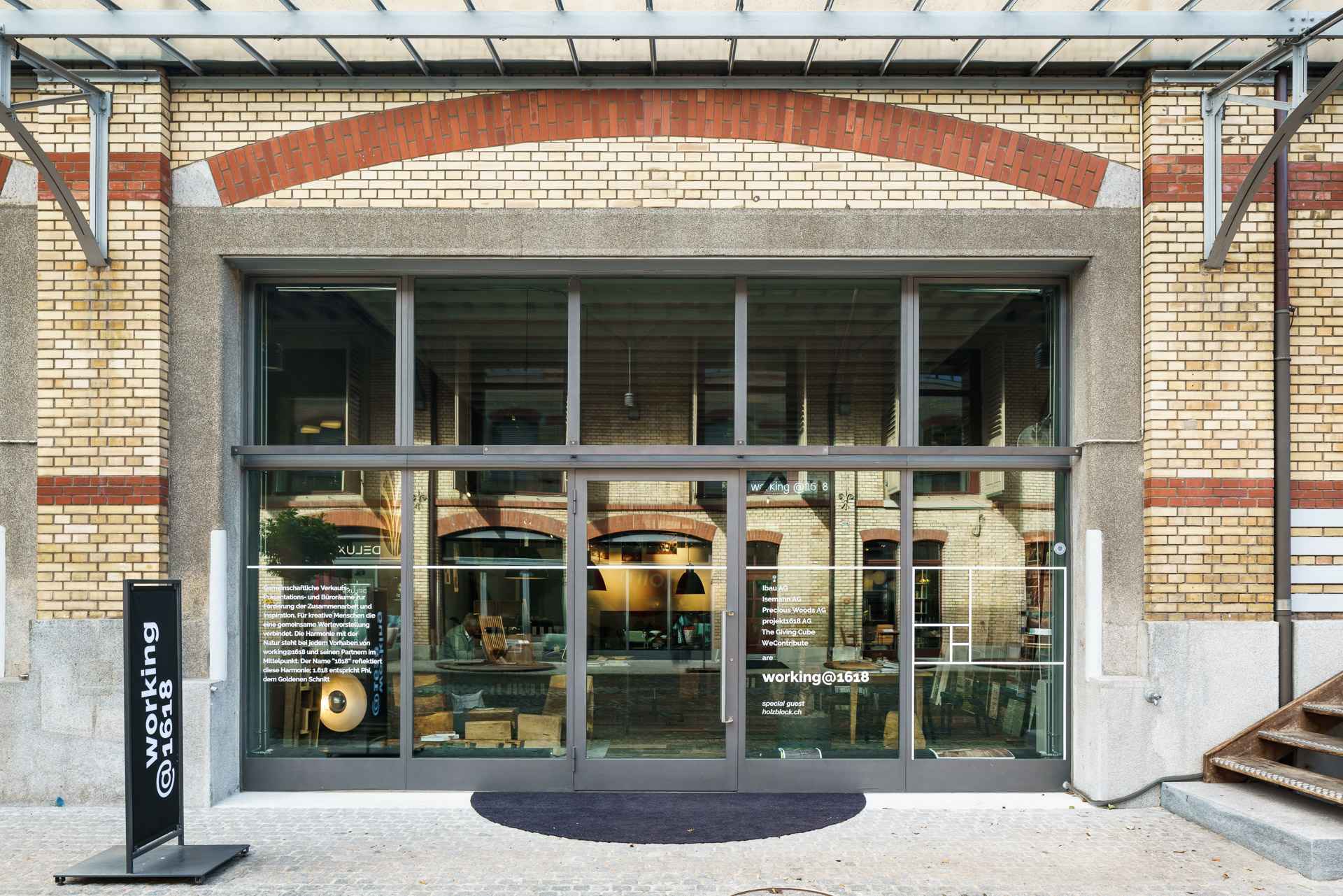 Hürlimann area store and office front.