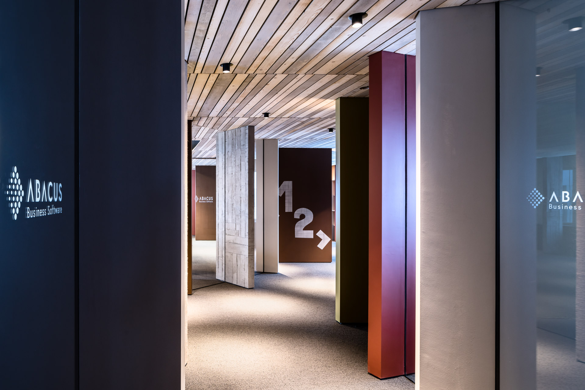Interior design & architecture photography of Abacus' office interiors near Zurich.