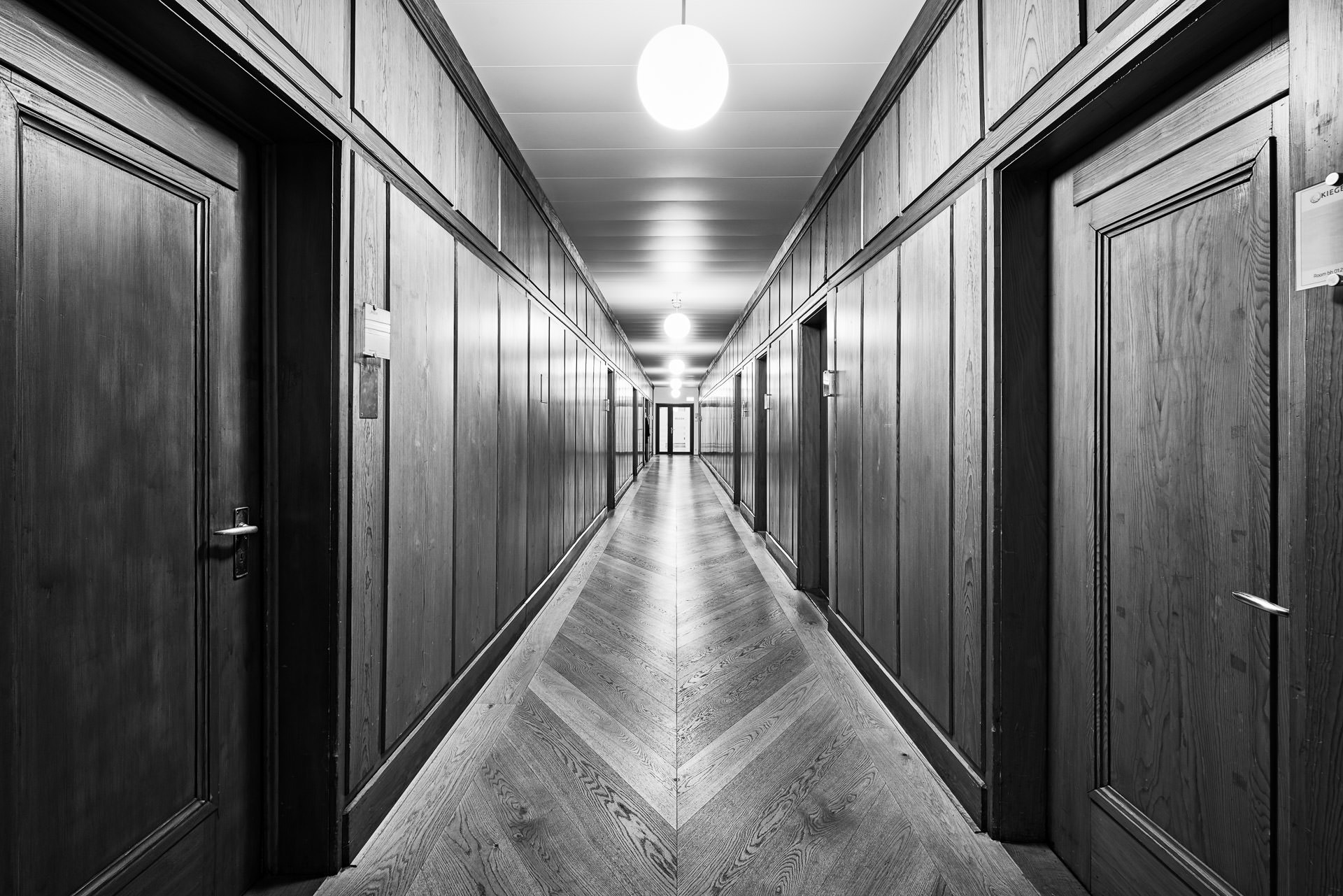 Long wooden hallway, Architectural Photography for Rebranding