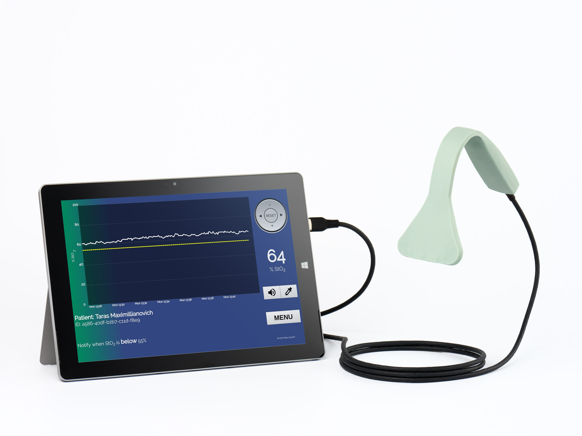 Oxygen sensor with monitoring device product photography